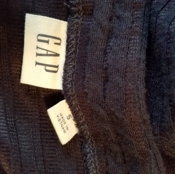 Gap Navy Blue Bell Sleeve Textured Blouse - Picture 2 of 5